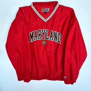 Vintage Pro Player Maryland Terrapins Red XL Jacket NCAA Fan Apparel